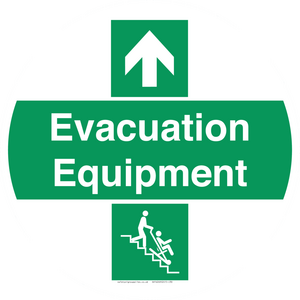 Evacuation Equipment directional with arrows